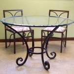 Forged Iron Table with Glass Top
