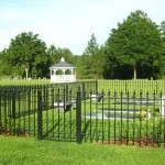 Straight Picket Cemetery Fence With Spears