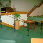 Wood Topped Handrail With Twisted Basket Detail On Posts